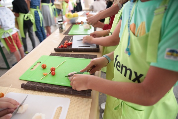 Taller de cocina infantil ligado al pescado y el mar, durante el Vigo Sea Fest, el festival ARVI